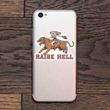 1PC Retro Cowgirl & Tiger Sticker – Vinyl Decal For Bold & Fearless Girl | Waterproof Sticker For Laptops, Water Bottles, Cars & More | Perfect Gift For Wild Spirits