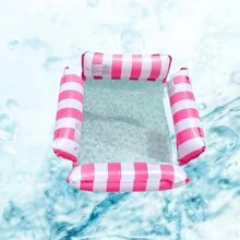 2 Stück/1 Stück aufblasbare Schwimmbett Liegen, faltbare gestreifte Schwimmflöße, Pool Partys, Strand Zubehör Schwimmhilfe