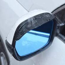 Espejo retrovisor de fibra de carbono para coche, Protector contra la lluvia, ceja Flexible, Protector de lluvia, cubierta para lluvia, 2 uds. - Blanco 2 piezas - Ver 8