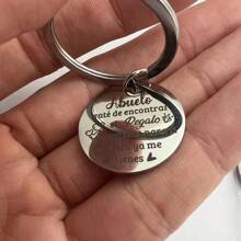 1pc Stainless Steel Fashionable Key Chain, Birthday & Thanksgiving Gift For Mom, Dad, Uncle, Aunt, Brother, Sister