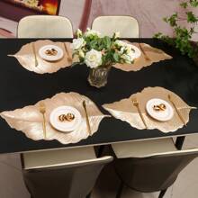 1 pieza Mantel individual con forma de hoja de arce con aislamiento térmico y antideslizante, decoración de estilo americano para mesa de comedor, decoración del hogar, decoración de aniversario, mantel romántico de amor, decoración navideña, boda, fiesta, decoración de cocina y comedor