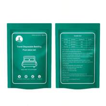 4 PCS Disposable Bed Sheet Queen Size, Travel Sheet For Hotel, Disposable Sheet For Travel Bedding Cover Portable Sheet With 1 Quilt Cover, 1 Sheet And 2 Pillowcase For Travel Business Trip Spa Hotel