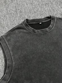 男士休闲水洗复古风圆领上衣