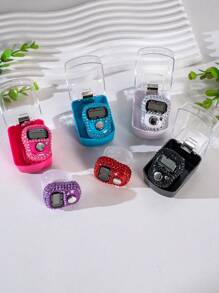 Electronic Counter, Finger Counter, Tally Counter, Abacus Bead Style Counting Device, Push Button Type - Multicolor - View 2