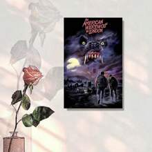 Franed Classic Style American Werewolf In London Canvas Poster - Reusable Fabric Wall Art For Bedroom, Living Room, And Corridor Decor - Unique Gift Idea For Movie Enthusiasts Birthday Party Decor, Mother's Day New Year Easter Gift,  Home Living Room Office Wall Decor, Perfect Gift And Wall Decoration - Framed - View 4