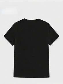 Camiseta casual de algodón pesado puro con estampa digital de gallo vintage, un regalo para amantes de los gallos - Negro - Ver 2