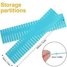 4 件高品质可调节白色抽屉隔板，DIY 抽屉整理器，可完美整理抽屉、化妆品、衣服、内衣、餐具、厨房、浴室、卧室、办公室 - 彩色 - 查看 2