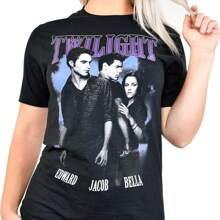 Twilight Edward Bella And Jacob Mens Adult T-Shirt - Black - View 1