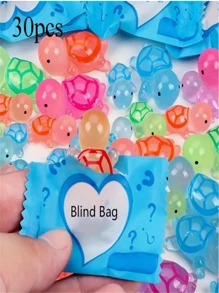 Set de 30 bolsas ciegas de resina de poliéster que brillan en la oscuridad con tortugas marinas - Luz nocturna 3D de tortugas marinas, excelente para manualidades DIY, fiestas y regalos