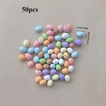 50 piezas/Paquete Huevos de Pascua, Adorno de Huevo de Pascua, Para Decoración de Guirnalda, Jardín Exterior, Regalo de Fiesta de Festival