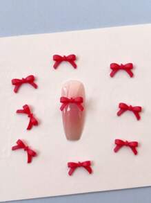 Thanksgiving Special Offer 50 Pieces Of Adorable Small Bow Nail Art Products, 3D Resin Flat Girl Bows/Mixed Colors Package, Nail Art Diy Charm Women'S Red Long Nails/Short Nails Accessories, Nail Accessories, Nail Gems, Nail Products, Nail Jewelry, Sweater Nail Decorations Nail Supplies Nails Nail Charms - Multicolor - View 16