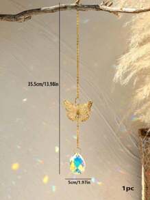 1pc Golden Butterfly Crystal Pendant Sunshine Catcher Rainbow Manufacturing Pendant, Bedroom And Garden Decoration Room Decors Wedding Decor Home Decors