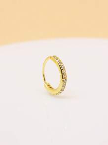 1pc Zirconia Stone Open Nose Ear Ring Septum Earrings Septum Ring Piercing Fashion Jewelry