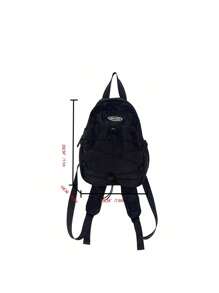 Dedoo Japanese Ins Mini Backpack Female High-Capacity Students Commuting Bag Simple Joker Travel Backpack., School Backpack - Black - View 8