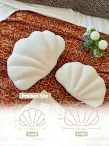 Shell-Shaped Decorative Throw Pillow, Soft Shell Design Plush Cushion, Cute Fluffy Pillow, Suitable For Bed, Sofa, Living Room, Wedding Home Decor