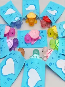 Set de 30 bolsas ciegas de resina de poliéster que brillan en la oscuridad con tortugas marinas - Luz nocturna 3D de tortugas marinas, excelente para manualidades DIY, fiestas y regalos