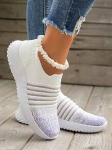 Zapatos de caminar de un pedal para mujer, zapatillas de deporte ligeras y de ocio