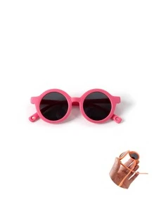 1pc Toddler Glasses, Cute Round TPEE Soft Frame, Comfortable Impact Resistant Versatile Candy Colors, Baby 0-2 Years Old Fashion Glasses - Candy Color Round - View 14