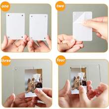1pc Acrylic Magnetic Refrigerator Photo Frame, Double-Sided Fridge Magnetic Frame Clear Display, Decor For Home Use