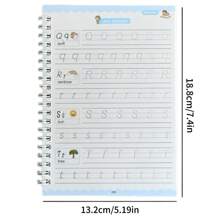 Cuaderno de caligrafía en inglés Sank, Libro mágico reutilizable con surcos, Práctica de letras de caligrafía en inglés, Libro de ejercicios para aprender y practicar la escritura en inglés