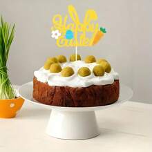 Easter Rabbit Egg Cake Topper Candle Holder Sweet Cake Decor Birthday Gift