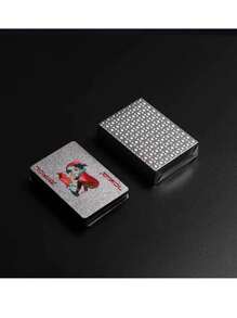 1 Set Waterproof Portable Golden Foil Playing Cards, Ideal For Leisure Activities, Entertainment And Tabletop Games, Perfect As Birthday, Christmas Or Party Gift - Multicolor - View 8