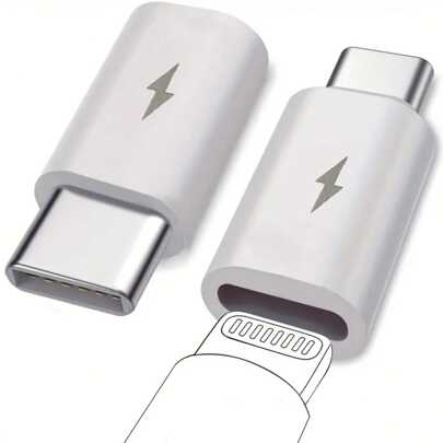 [顾客最爱] 2/4件套，兼容Apple Lightning母头转TYPE C公头适配器，适用于充电和数据传输，不适用于耳机