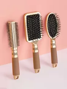 3 件方形气垫刷 + 圆形气垫刷 + 卷发梳：1 件刷子、造型刷、理发刷、卷发刷、气垫刷、尖头刷、按摩刷、手指刷、染发刷塑料按摩防静电发刷、实用护理、SPA、头部按摩器、家用卷发刷母亲节鲜花、给妈妈的个性化礼物、最后一分钟的礼物、母亲节创意、母亲节礼物、给妈妈的手工卡片、50 美元以下的最佳母亲节礼物