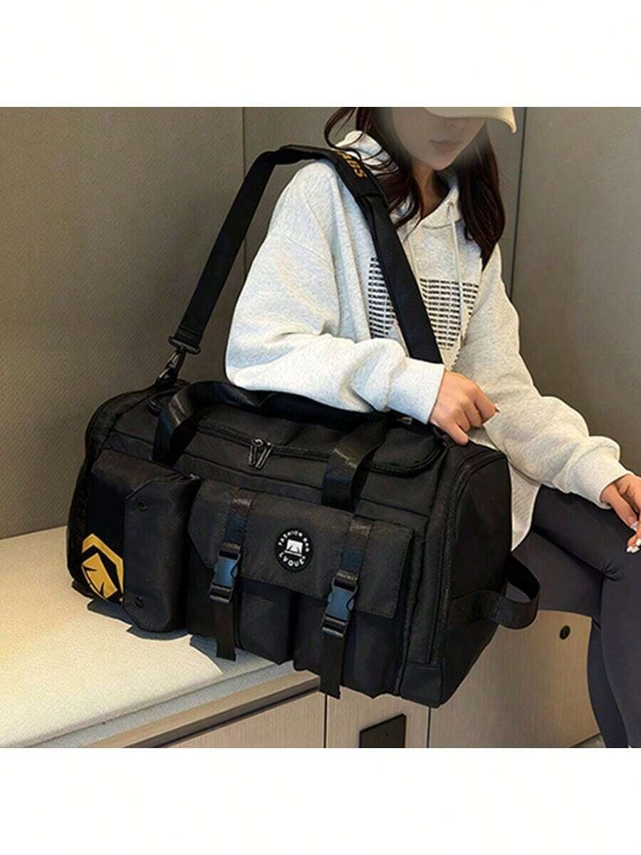 多功能女士背包，配有隐藏式肩带，大容量旅行包，单肩/斜挎包，配有可拆卸肩带，干湿分离，运动健身包，配有独立鞋隔层，多个口袋，适合商务旅行 Suffle 女士包