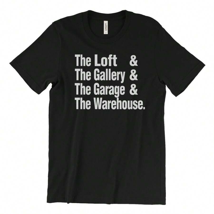 The Loft & Gallery & Paradise Garage & Warehouse Nightclub T-Shirt Larry Levan - 黑色 - 查看 1