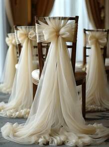 1 pieza Arco de boda romántico color champán con cortina de tul, de material de poliéster, cortina de boda color champán, fondo de boda liso, decoración para fiesta de cumpleaños, ceremonia de boda y recepción, adecuada para bodas y fiestas grandes, telones de fondo de boda, decoraciones para fiestas festivas, decoraciones del Día de San Valentín
