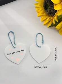 1 pieza Llavero acrílico con forma de corazón y letra, accesorio para propuesta de fiesta, decoración de bolsos