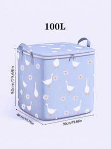 1 pezzo/2 pezzi Borsa portatile per contenere piumoni e coperte di grandi dimensioni, organizer pieghevole a forma di papera per vestiti, perfetto cestino per riporre piumoni, vestiti, giocattoli e altro, ideale per camera da letto, dormitorio, traslochi