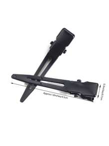 30 chiếc/5 chiếc Kẹp tóc thời trang nữ đơn giản tiện dụng kiểu Y2K 1.8 inch bằng hợp kim đen rỗng, thích hợp cho việc tạo kiểu tóc hàng ngày tại salon, kẹp tóc, kẹp càng cua, phụ kiện tóc, kẹp tóc cài đầu, đồ dùng học tập, phụ kiện đội đầu, ghim cài tóc - màu đen - Xem 2