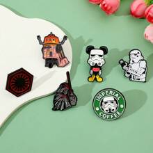 Disney 1/6 Pcs Cartoon Anime Brooch Personalized Robot Soldier Organization Logo Enamel Pin Backpack Clothing Jewelry Metal Badge Accessories A Gift For My Friends