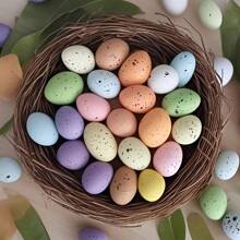 50 piezas/Paquete Huevos de Pascua, Adorno de Huevo de Pascua, Para Decoración de Guirnalda, Jardín Exterior, Regalo de Fiesta de Festival