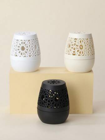 花卉镂空蛋形香薰石扩香器 / 可爱香薰夹 / 木质花纹蛋形可爱香薰炉