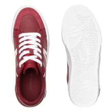 Tenis Lacoste L004 Tinto Casual Para Mujer Original - Tinto - Ver 4