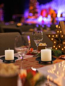 حامل شمعة دائري ذهبي اللون القطعة الواحدة، مناسب للاحتفالات والأعياد كعيد الفصح وعيد الحب وأعراس الزفاف وعيد الميلاد والتخرج، ديكور أعياد، حامل شمعة للشموع الإضاءة الخافتة والشمع الطبيعي، للاستخدام في الحمام والحفلات والمنزل - متعدد الألوان - مشاهدة 9