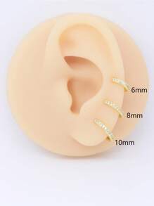1pc Zirconia Stone Open Nose Ear Ring Septum Earrings Septum Ring Piercing Fashion Jewelry