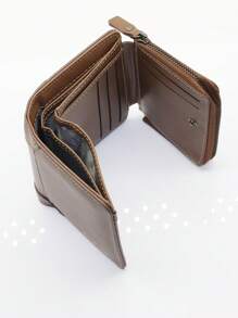 1 Stück Herren Business Geldbörsen, Kartenhalter mit mehrschichtigen Designs, Frontklappgeldbörsen mit mehreren Kartenfächern, die dem modischen in Europa und Amerika folgen, innovativ gestaltete Reißverschluss-Münzbeutel, Dreifach-Geldbörsen für Münzen und Karten sowie praktisches Zubehör für den täglichen Gebrauch