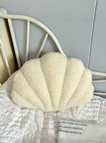 Shell-Shaped Decorative Throw Pillow, Soft Shell Design Plush Cushion, Cute Fluffy Pillow, Suitable For Bed, Sofa, Living Room, Wedding Home Decor