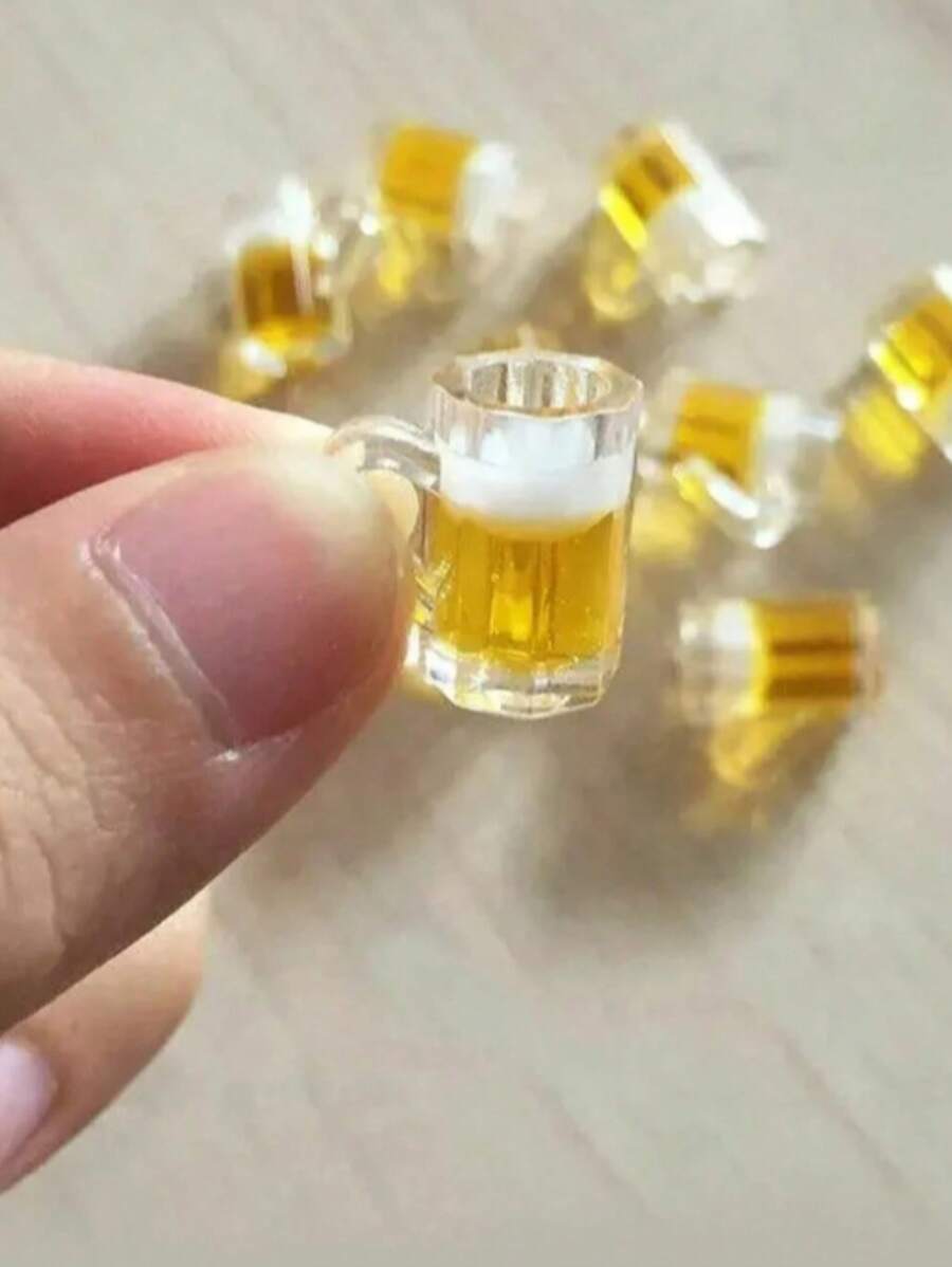 5件套1:12比例迷你玩具厨房配件 - 啤酒杯、马克杯、饮料模型、玩具杯、娃娃屋装饰 - 彩色 - 查看 1