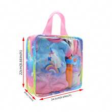 Colorful Unicorn-Themed Doll Backpack For 12-18 Inch Dolls,Suitable For Carrying Doll Clothes, Doll Accessories(Carrying Bag Only, Accessories Not Included)