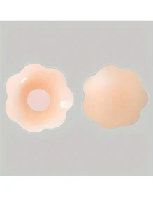 1/3/6 pares de parches de silicona reutilizables y sin costuras para pezones - Invisibles, autoadhesivos, anti-bulto, con aros de acero para mujer, parches adhesivos para sujetador sin tirantes - Cómodos, transpirables, fáciles de limpiar, accesorios para sujetador (empaquetados o enlatados) - Multicolor - Ver 5