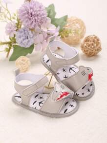 1 Pair Cute Cartoon Soft Bottom Infant Sandals & Slippers For 0-1 Year Old, Summer