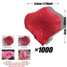100/1000 stuks diverse kleuren (dieprood, rood, roze, zwart, blauw, geel) kunstzijden rozenblaadjes, geschikt voor Valentijnsdag, romantische nacht, trouwseizoen, Moederdag, aanzoek, verloving, jubileumhuisdecoratie