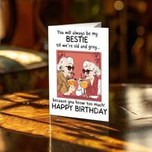 Best Friend Birthday Card With Envelope, "You Will Always Be My Best Friend Until We Grow Old" Birthday Gift For Best Friend, (12cm/4.7inx17cm/6.7in), Friendship Card, Birthday Card - Multicolor - View 9