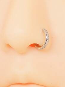 1pc Zirconia Stone Open Nose Ear Ring Septum Earrings Septum Ring Piercing Fashion Jewelry