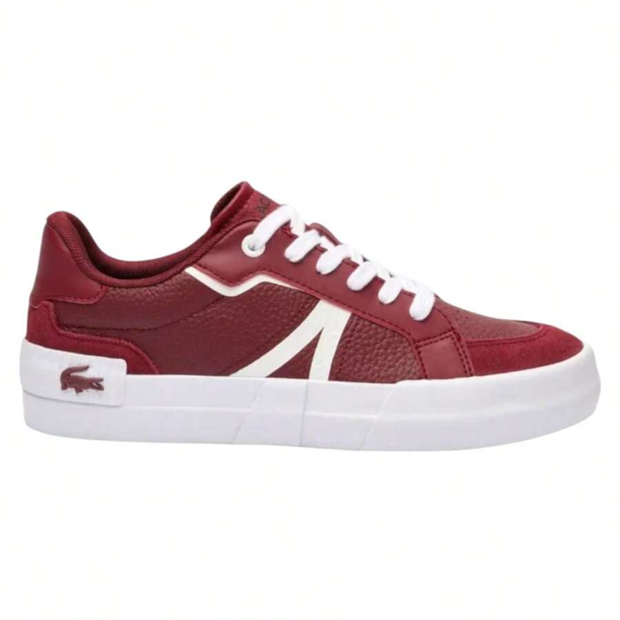 Tenis Lacoste L004 Tinto Casual Para Mujer Original - Tinto - Ver 1